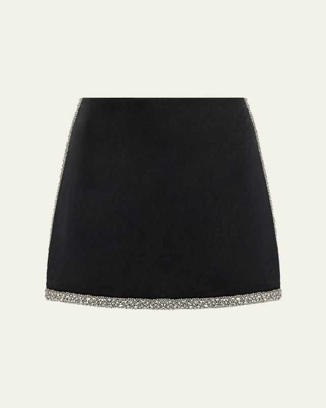 Riley Embellished A-Line Mini Skirt